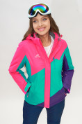 Купить Горнолыжная куртка женская розового цвета 551913R, фото 2