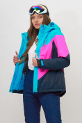 Купить Горнолыжная куртка женская синего цвета 551913S, фото 4