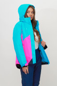 Купить Горнолыжная куртка женская синего цвета 551913S, фото 6