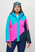 Купить Горнолыжная куртка женская синего цвета 551913S, фото 7