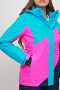 Купить Горнолыжная куртка женская синего цвета 551913S, фото 10