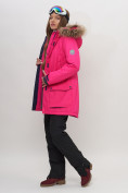 Купить Парка женская с капюшоном и мехом зимняя розового цвета 551961R, фото 7