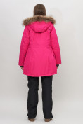 Купить Парка женская с капюшоном и мехом зимняя розового цвета 551961R, фото 9