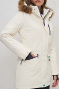 Купить Парка женская с капюшоном и мехом зимняя белого цвета 551963Bl, фото 12