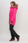 Купить Парка женская с капюшоном и мехом зимняя розового цвета 551963R, фото 2