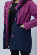 Купить Парка женская с капюшоном фиолетового цвета 551991F, фото 11