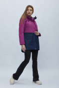 Купить Парка женская с капюшоном фиолетового цвета 551991F, фото 3