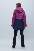 Купить Парка женская с капюшоном фиолетового цвета 551991F, фото 4
