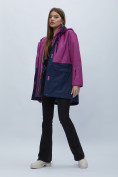 Купить Парка женская с капюшоном фиолетового цвета 551991F, фото 6