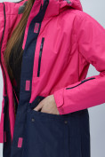 Купить Парка женская с капюшоном розового цвета 551991R, фото 13