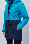 Купить Парка женская с капюшоном синего цвета 551991S, фото 15