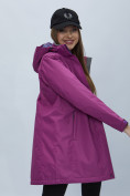 Купить Парка женская с капюшоном фиолетового цвета 551992F, фото 15