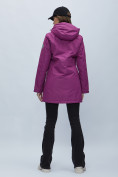 Купить Парка женская с капюшоном фиолетового цвета 551992F, фото 4