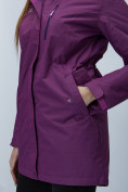 Купить Парка женская с капюшоном фиолетового цвета 551993F, фото 12