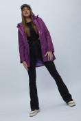 Купить Парка женская с капюшоном фиолетового цвета 551993F, фото 3
