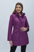 Купить Парка женская с капюшоном фиолетового цвета 551996F, фото 6