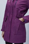 Купить Парка женская с капюшоном фиолетового цвета 551996F, фото 8
