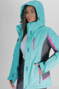Купить Горнолыжная куртка женская бирюзового цвета 552001Br, фото 12