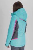 Купить Горнолыжная куртка женская бирюзового цвета 552001Br, фото 3