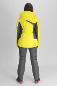 Купить Горнолыжная куртка женская желтого цвета 552001J, фото 14