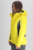 Купить Горнолыжная куртка женская желтого цвета 552001J, фото 2