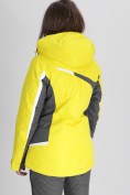 Купить Горнолыжная куртка женская желтого цвета 552001J, фото 3