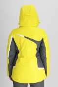 Купить Горнолыжная куртка женская желтого цвета 552001J, фото 5