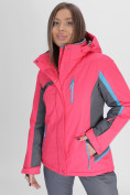 Купить Горнолыжная куртка женская малинового цвета 552001M, фото 13