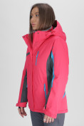 Купить Горнолыжная куртка женская малинового цвета 552001M, фото 2