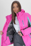 Купить Горнолыжная куртка женская розового цвета 552001R, фото 11