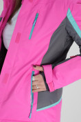 Купить Горнолыжная куртка женская розового цвета 552001R, фото 13