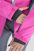 Купить Горнолыжная куртка женская розового цвета 552001R, фото 14