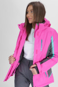 Купить Горнолыжная куртка женская розового цвета 552001R, фото 9
