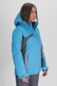 Купить Горнолыжная куртка женская синего цвета 552001S, фото 4