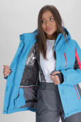 Купить Горнолыжная куртка женская синего цвета 552001S, фото 7