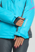 Купить Горнолыжная куртка женская голубого цвета 552002Gl, фото 7