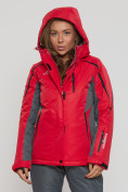 Купить Горнолыжная куртка женская красного цвета 552002Kr, фото 5