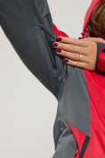 Купить Горнолыжная куртка женская красного цвета 552002Kr, фото 7
