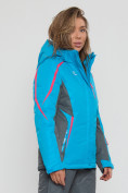 Купить Горнолыжная куртка женская синего цвета 552002S, фото 3