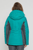 Купить Горнолыжная куртка женская зеленого цвета 552002Z, фото 4