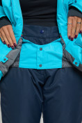 Купить Горнолыжная куртка женская big size голубого цвета 552012Gl, фото 10
