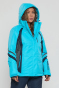 Купить Горнолыжная куртка женская big size голубого цвета 552012Gl, фото 7