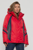 Купить Горнолыжная куртка женская big size красного цвета 552012Kr, фото 3