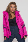 Купить Горнолыжная куртка женская big size розового цвета 552012R, фото 6