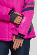 Купить Горнолыжная куртка женская big size розового цвета 552012R, фото 8