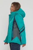 Купить Горнолыжная куртка женская big size зеленого цвета 552012Z, фото 2