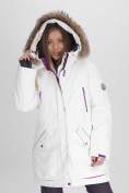 Купить Парка женская с мехом зимняя большого размера белого цвета 552021Bl, фото 14