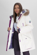 Купить Парка женская с мехом зимняя большого размера белого цвета 552021Bl, фото 15