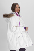 Купить Парка женская с мехом зимняя большого размера белого цвета 552021Bl, фото 16