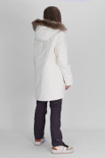 Купить Парка женская с мехом зимняя большого размера белого цвета 552021Bl, фото 6